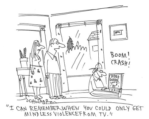 'I can remember when you could only get mindless violence from TV.'