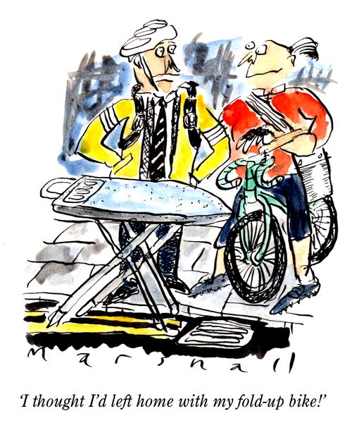 "I thought I'd left home with my fold-up bike!"