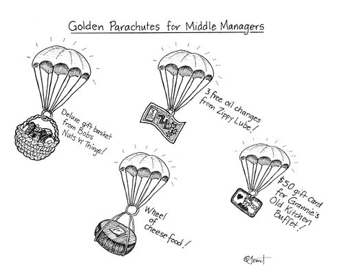 Golden Parachutes for Middle Managers