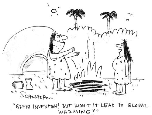 'Great invention! But won't it lead to global warming?'