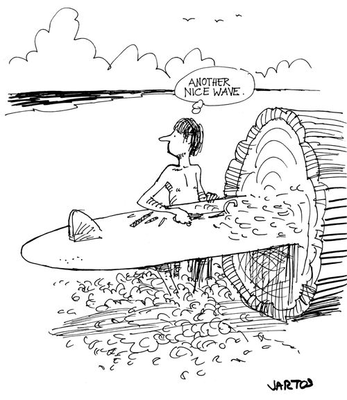 'Another nice wave.'