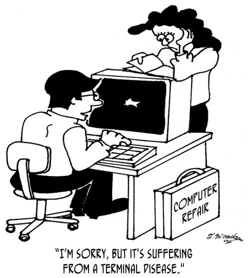 'I'm sorry, but it's suffering from a terminal disease.'
