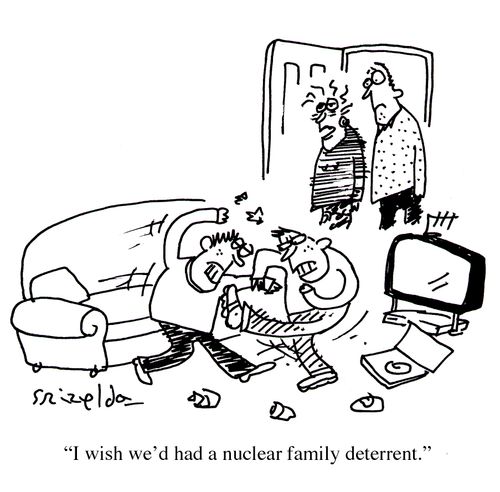 'I wish we'd had a nuclear family deterrent'.