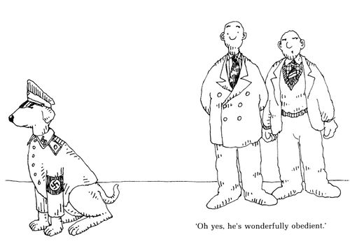 'Oh yes, he's wonderfully obedient.'