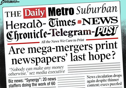 Newspaper mergers
