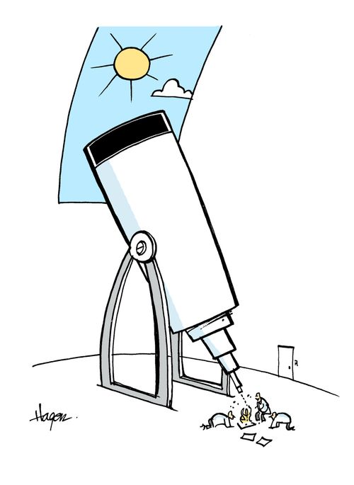 Astronomers using giant telescope to light fires.