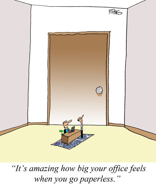 'It's amazing how big your office feels when you go paperless.'