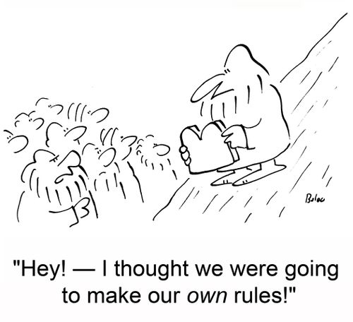 'Hey! â€ I thought we were going to make our own rules!'