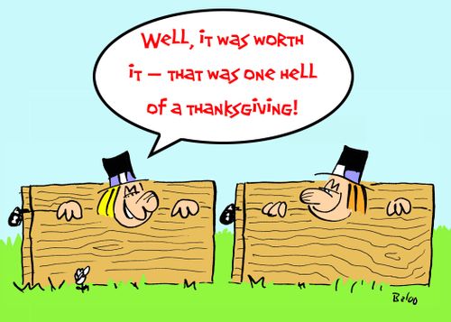 'Well, it was worth it --that was one hell of a Thanksgiving!'