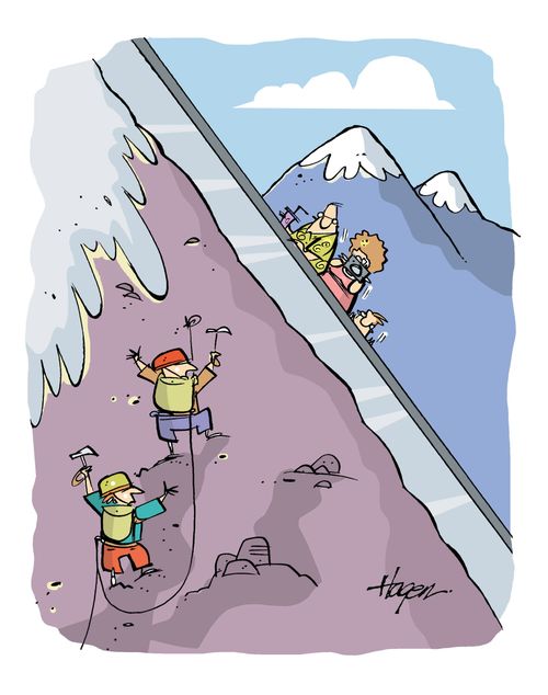 Mountain escalator.