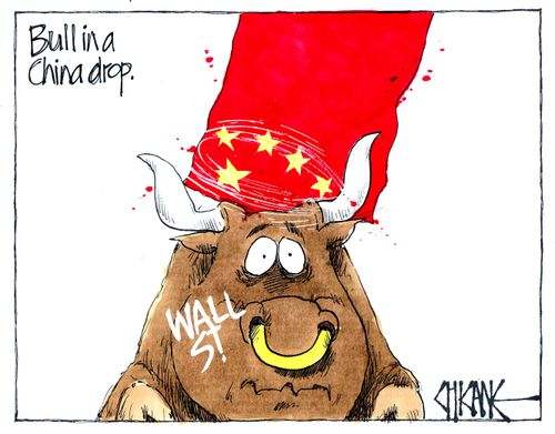Wall Street - Bull in China Drop