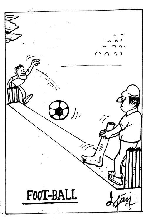 Game of Foot-ball/Soccer,with single human foot