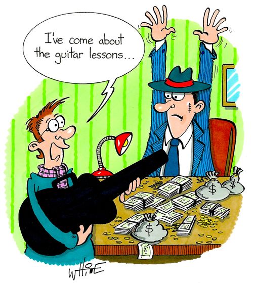 "I've come about the guitar lessons..."