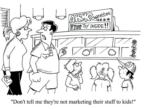 'Don't tell me they're not marketing their stuff to kids!'