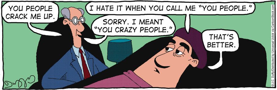 'I hate it when you call me 'you people.''