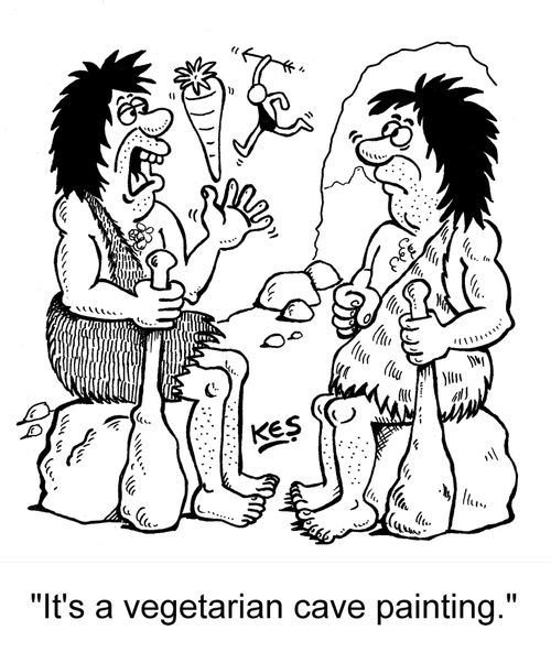 'It's a vegetarian cave painting.'