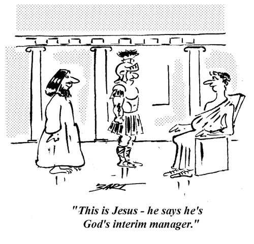 "This is Jesus - he says he's God´s interim manager."