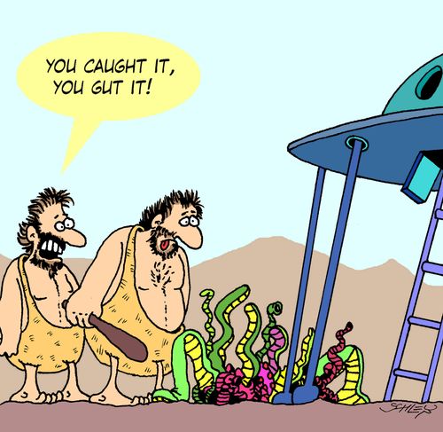 'You caught it, you gut it!'