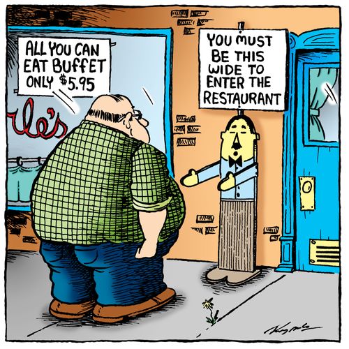 You must be this wide to enter the restaurant.