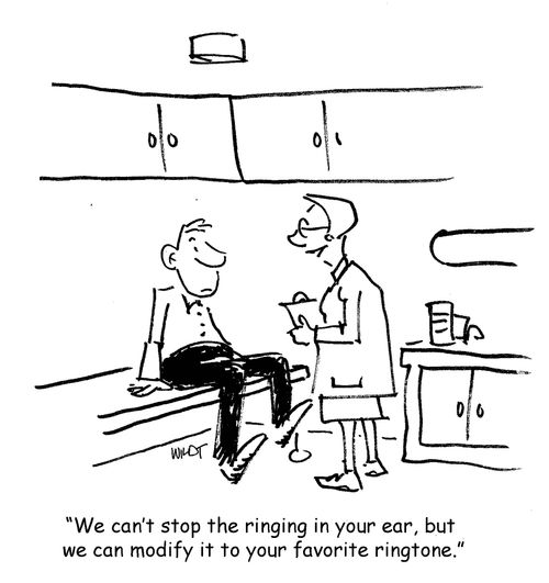 'We can't stop the ringing in your ear, but we can modify it to your favorite ringtone.'