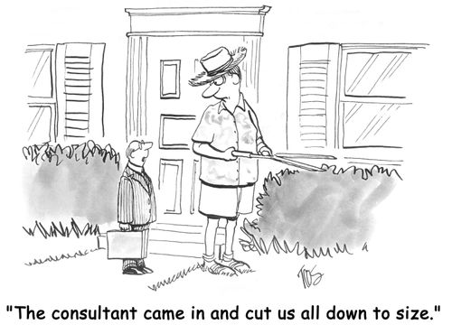 'The consultant came in and cut us all down to size.'