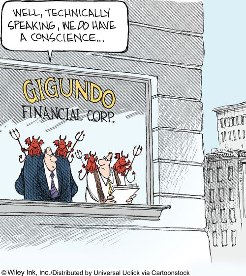 'Well, technically speaking, we do have a conscience...'