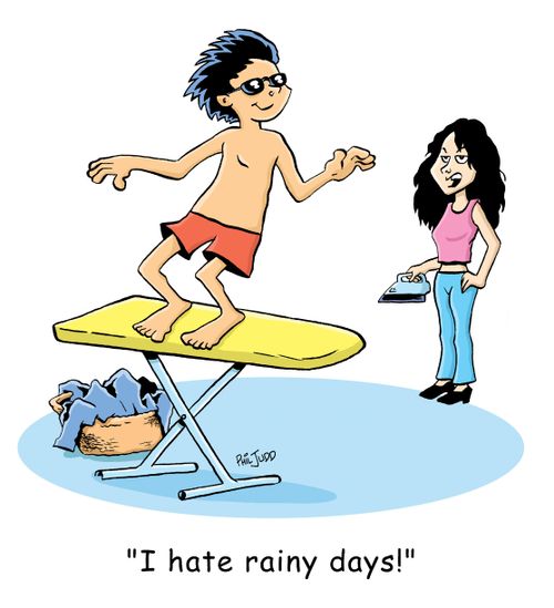 'I hate rainy days!'