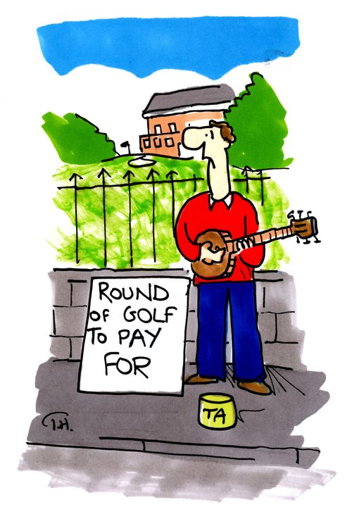 'Round of golf to pay for'