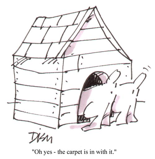 "Oh yes - the carpet is in it."