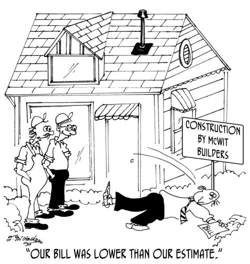 'Our bill was lower than our estimate.'