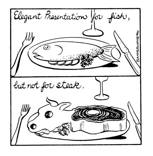 'Elegant presentation for your fish, but not for steak'