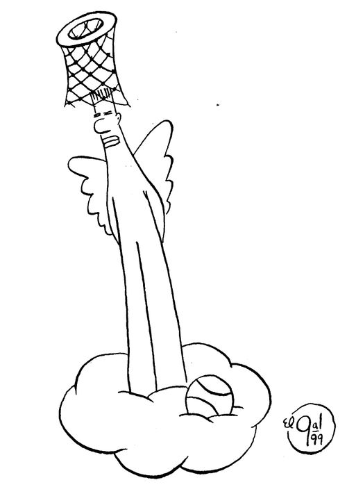 Heavenly basketball player