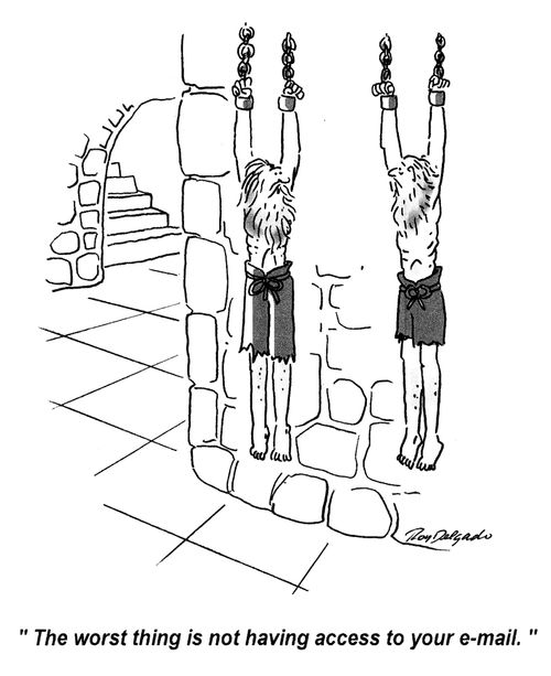 'The worst thing is not having access to your e-mail.'