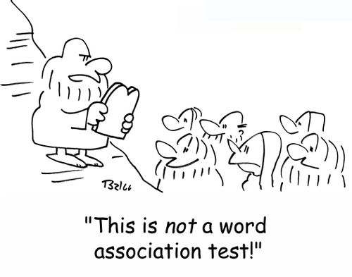 'This is NOT a word association test!'