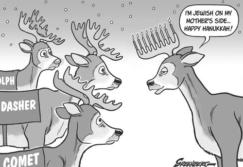 'I'm Jewish on my mother's side...Happy Hanukkah!'