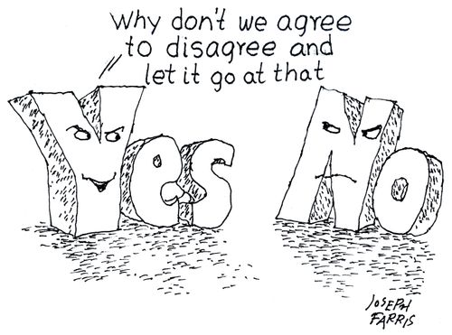 'Why don't we agree to disagree and let it go at that.'