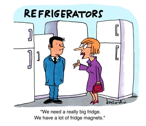 'We need a really big fridge. We have a lot of fridge magnets.'