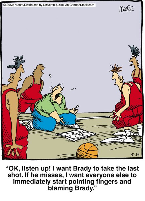 '...If he misses, I want everyone else to immediately start pointing fingers and blaming Brady.'