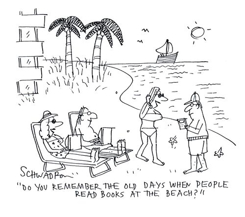 Do you remember the old days when people read books at the beach?