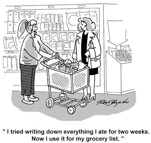 'I tried writing down everything I ate for two weeks. Now I use it for my grocery list.'