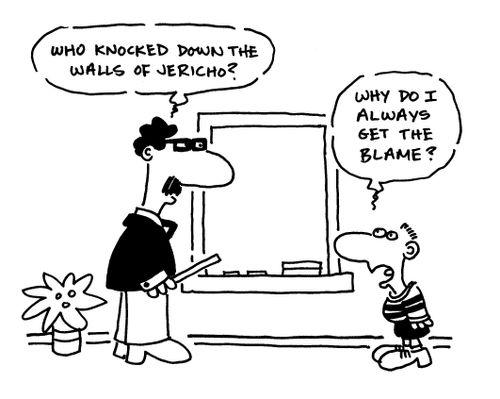 'Who knocked down the walls of Jericho.'