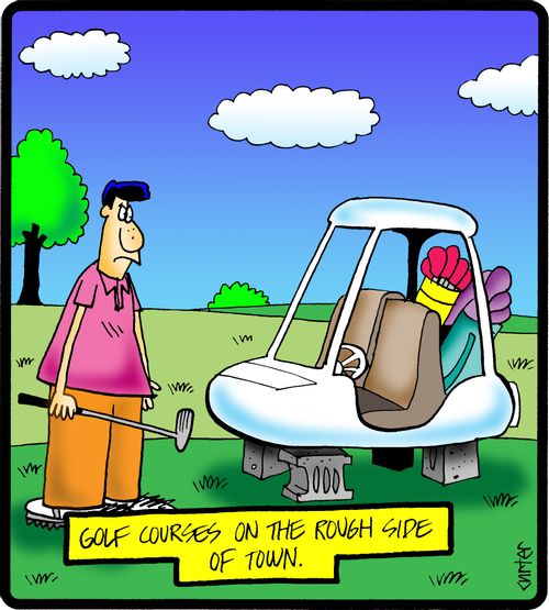 Golf courses on the rough side of town.