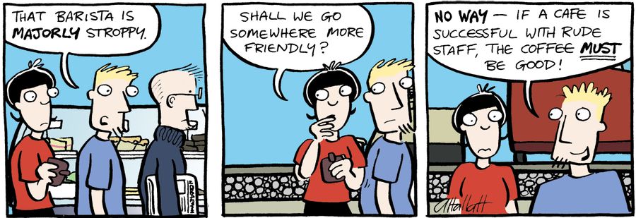 Coffee Cartoon - Rude Barista.