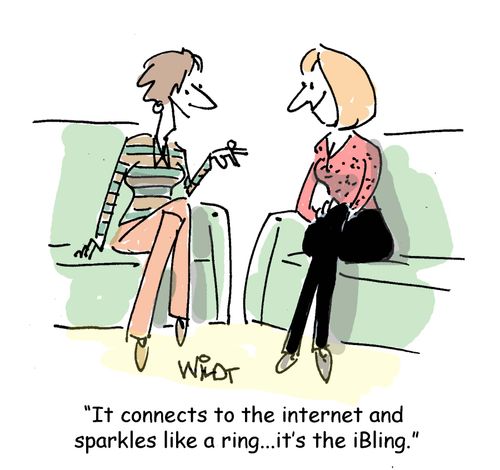 "It connects to the internet and sparkles like a ring...it's the iBling."