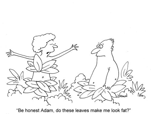 'Be honest Adam, do these leaves make me look fat?'