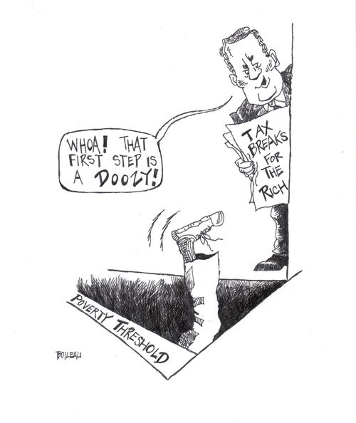 Bush: Tax breaks for the rich.