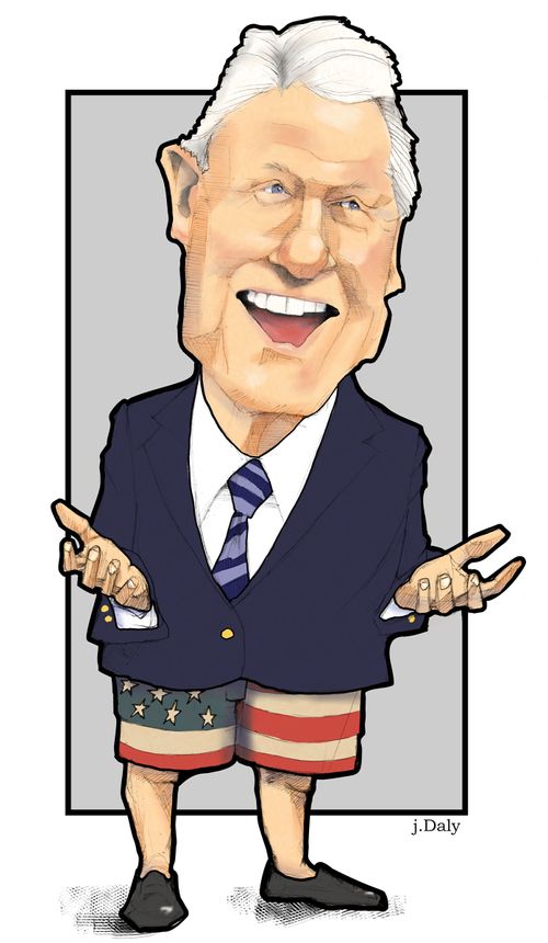 Bill Clinton in his Boxers
