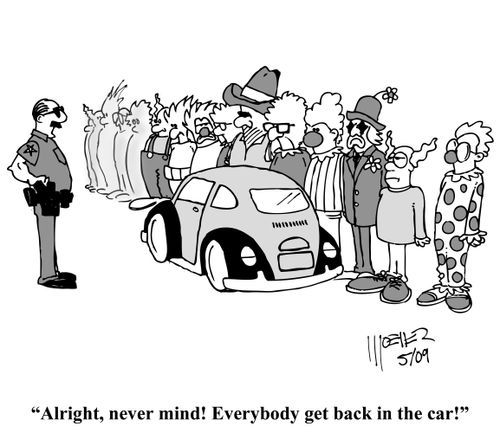 'Alright, never mind! Everybody get back in the car!'