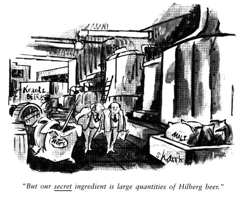 'But our secret ingredient is large quantities of Hilberg beer.'