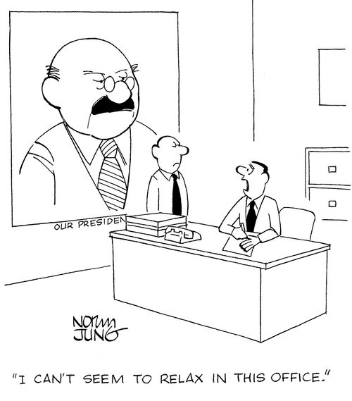 'I can't seem to relax in this office.'